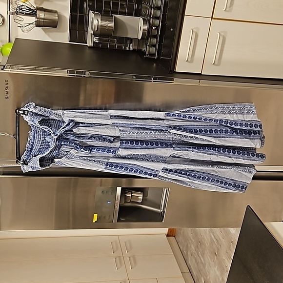 💕VERONICA BEARD💕 McKinney Strapless Cotton Maxi Dress Electric Blue Medium NWT - Picture 11 of 16